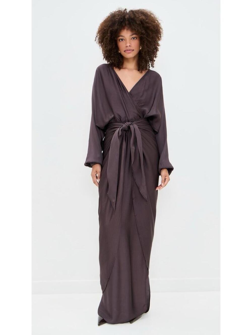 Baobab Espresso Brown Alexa Maxi Dress Nwt M